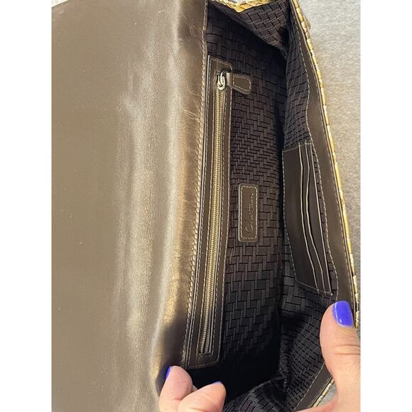 Cole Haan Taupe Envelope Snake Clutch EUC! - Picture 8 of 9